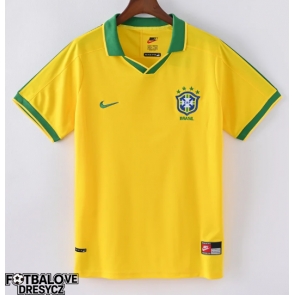 Brazílie 1997 Retro Domácí Dres Krátký Rukáv